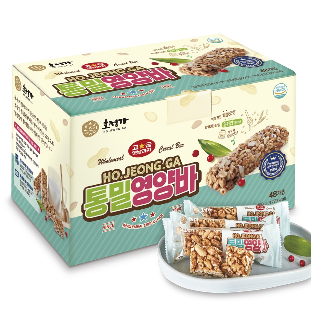 Hojeongga Wholemeal Cereal Bar (Korean Traditional Snack) Set (760g)